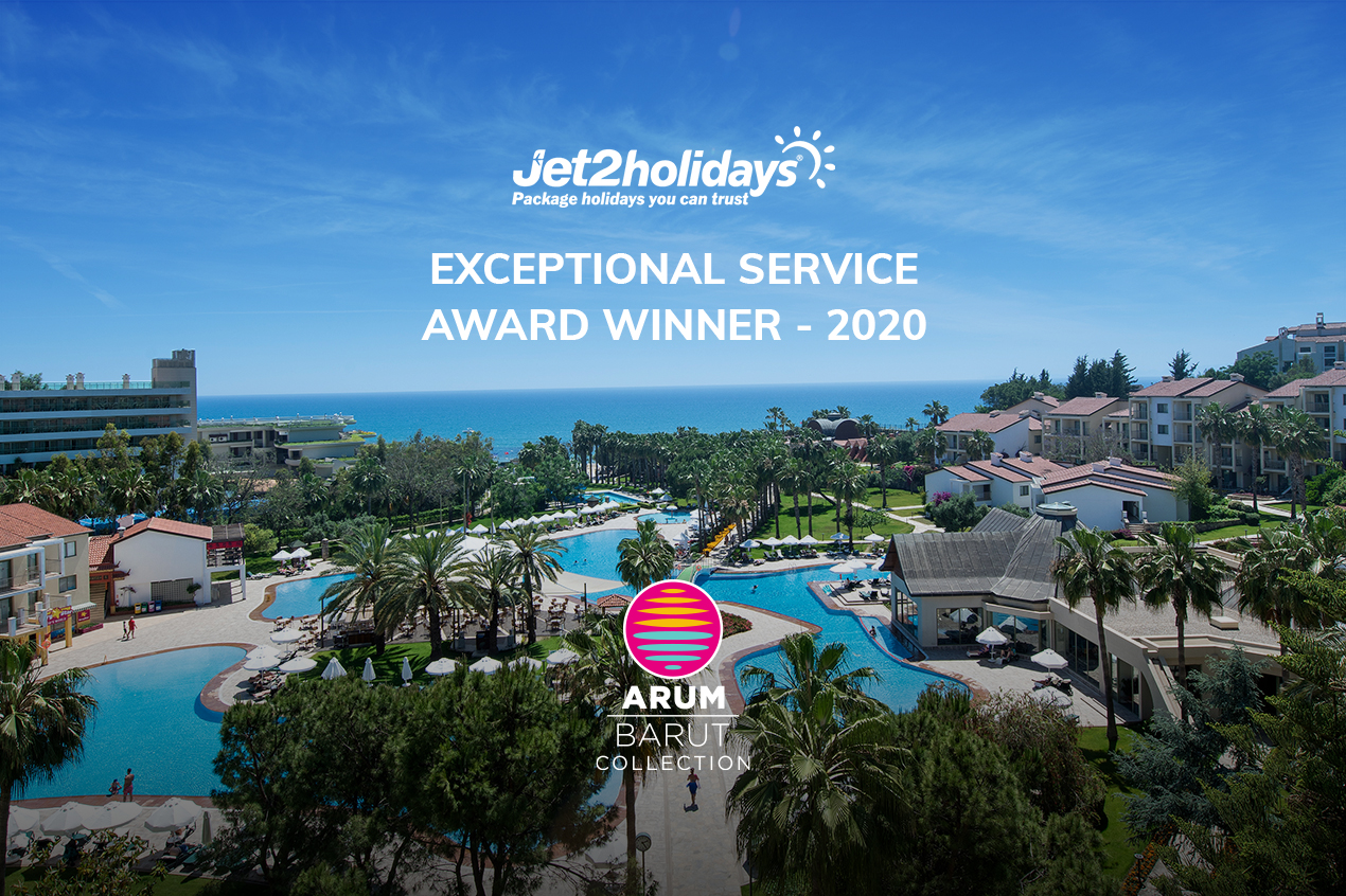 Arum Barut Collection Jet2holidays 2020 Olağanüstü Hizmet Ödülü'nün Sahibi Oldu