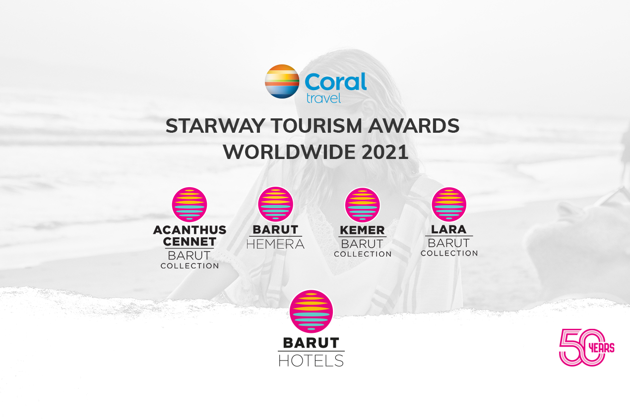 Our Hotels Received The ‘’Coral Travel Starway Tourism Top 100 World Best Hotels''  Award!